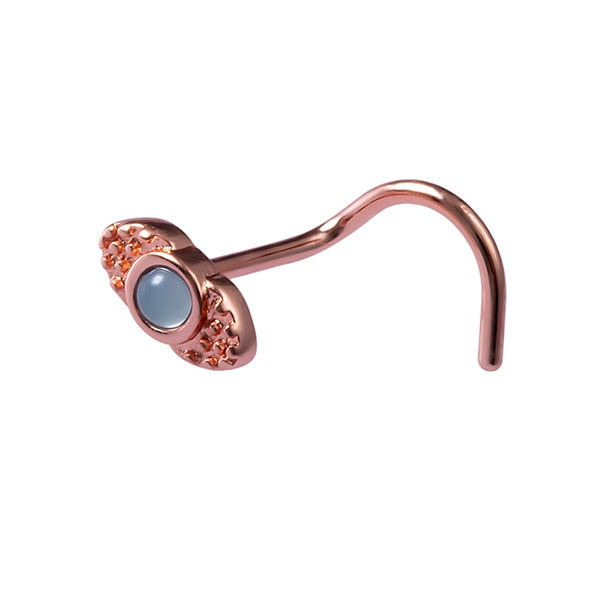 1PCS Fashion Nose Piercing rings 20G Steel Bar Nostril Nose Septum 5-Shape Screws Nose Studs Delicate Piercing Jewelry In Nose