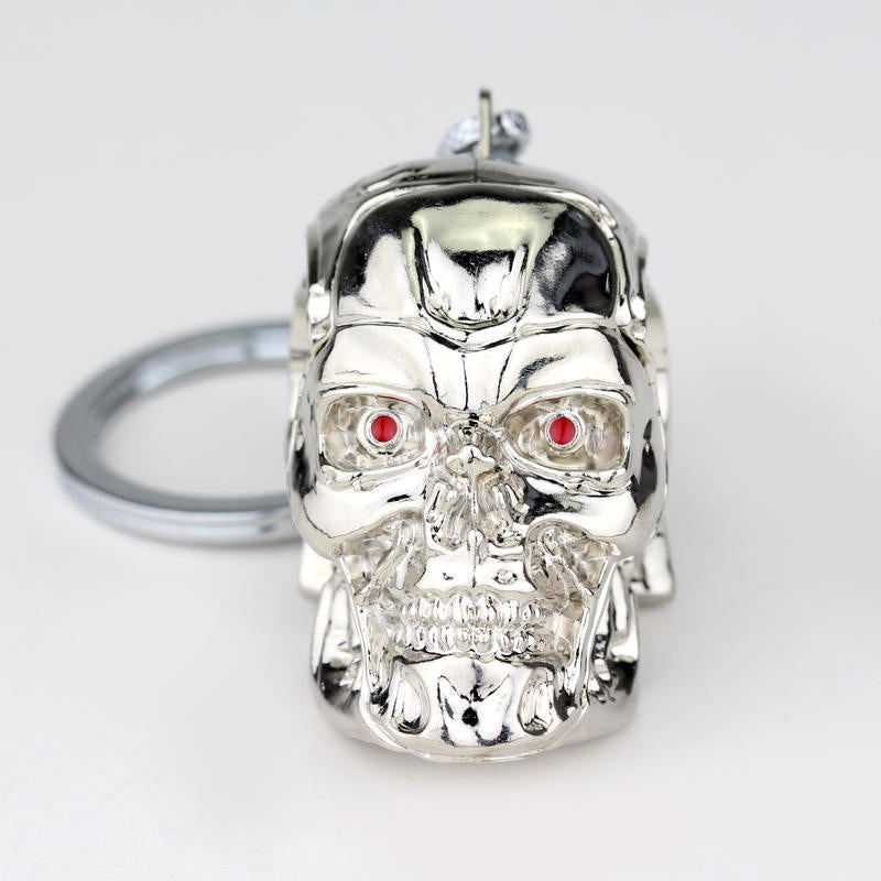 Vintage Charm Terminator Skull Head Keychain Men Women Fashion Pendant keyring Jewelry Car Key Accessories