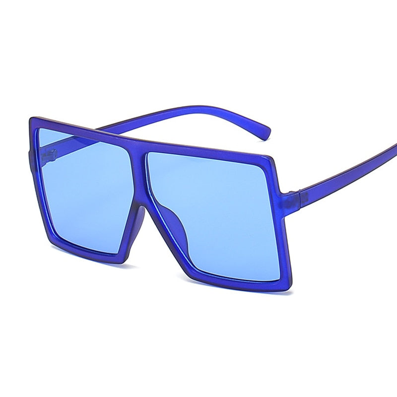 Oversized Shades Sunglasses Woman Pink Fashion Square Glasses Big Frame Sun Glasses Female Vintage Retro Unisex Oculos Feminino