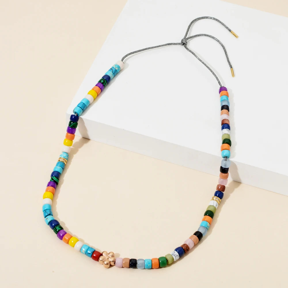 Vintage Boho Handmade Pull Tie on Rope Bracelet DIY Natural Stones Crystal Charm Beads Stone Trendy Bracelet Lucky Jewelry - Charlie Dolly