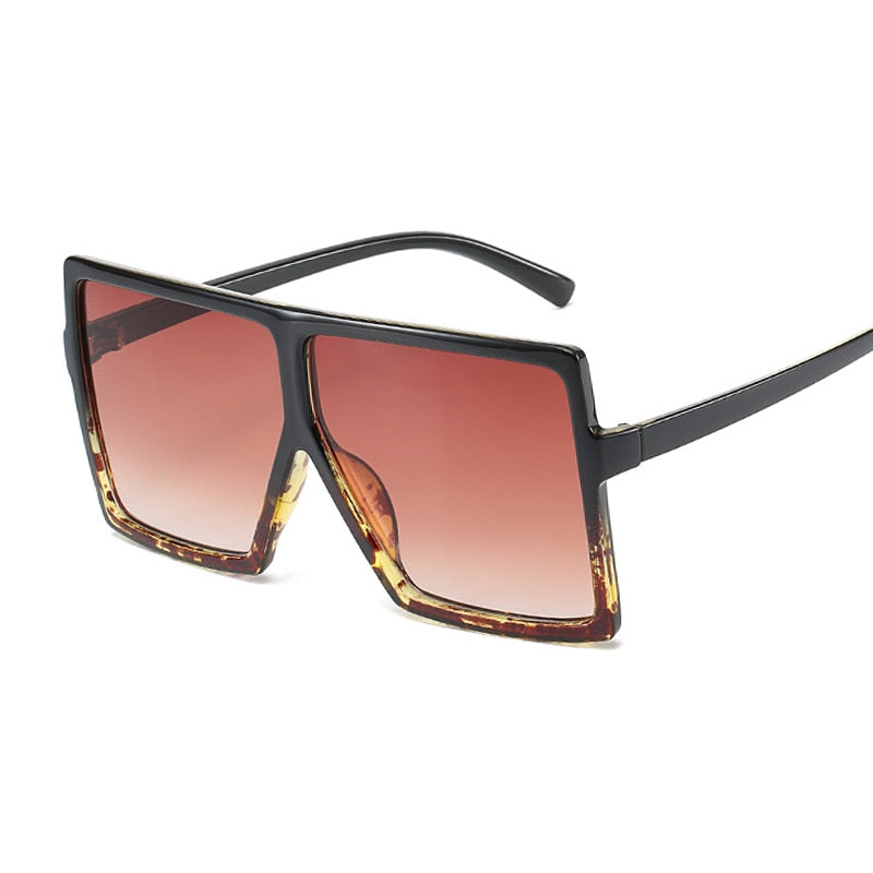 Oversized Shades Sunglasses Woman Pink Fashion Square Glasses Big Frame Sun Glasses Female Vintage Retro Unisex Oculos Feminino