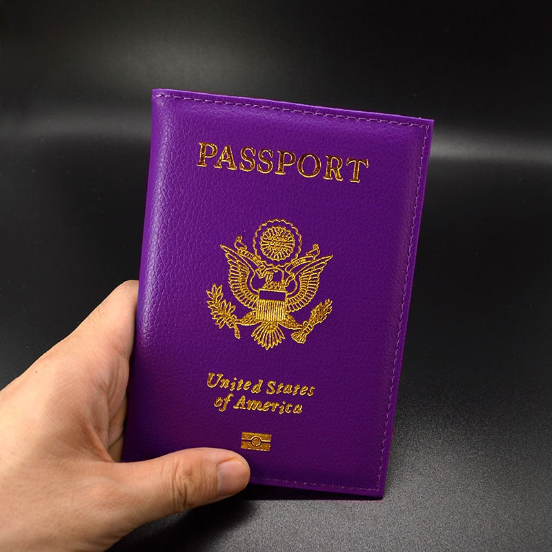 Personalised Passport Cover women With Name USA Cute Pink Personalized Passport Holder designer Travel Passport Case Pouch