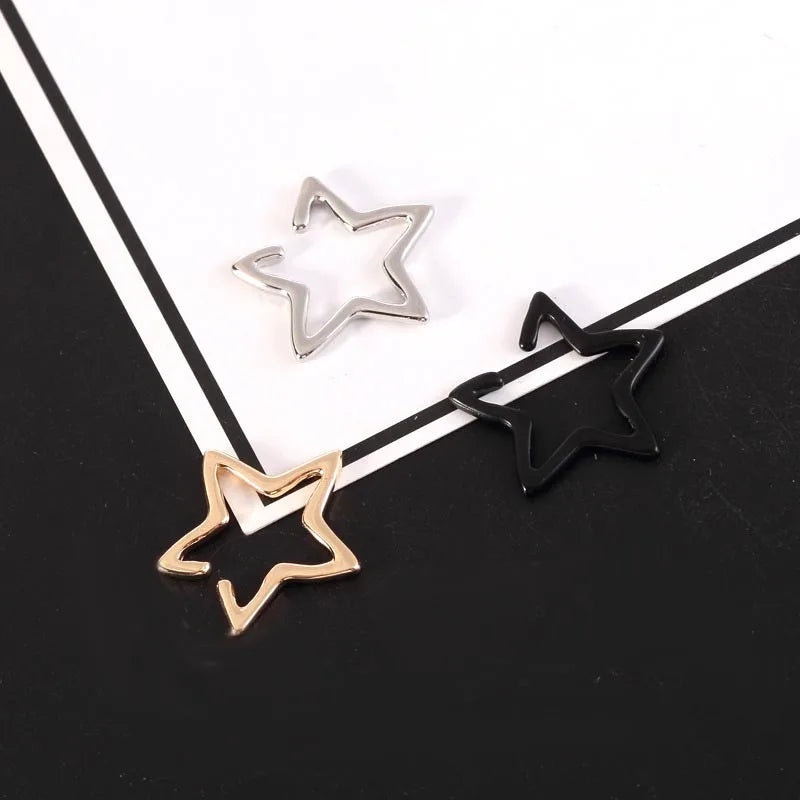 Gold Star Ear Cuff Clip Earrings Jewelry