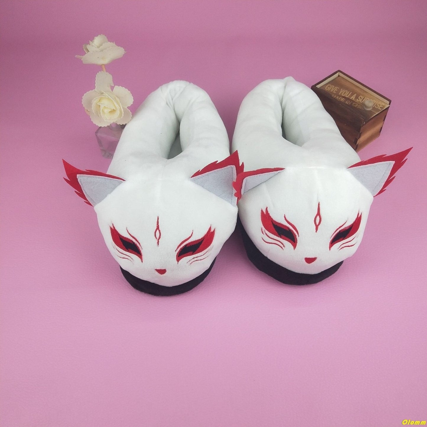 Winter Warm Home Women Fur Slippers Cute Fox Unicorn Bear Animals Indoor Cartoon Ladies Slippers Soft Memory Foam Couples Shoes