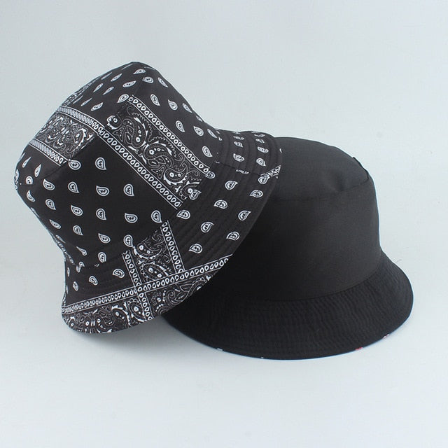 2021 New Fashion Korean Pink Cow Print Bucket Hat Women Reversible Fishing Cap Bob Chapeau Autumn Summer