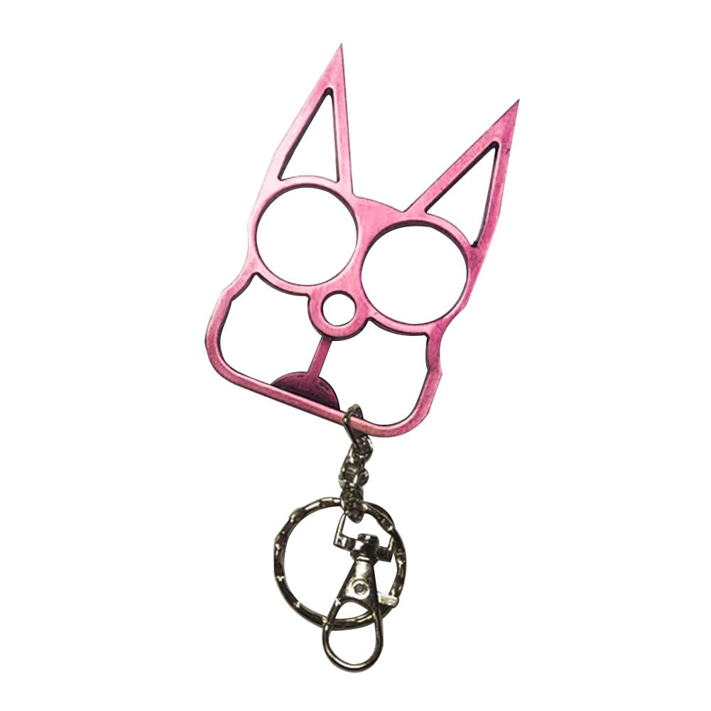 Cartoon Cat Face Shape Finger Tiger Opener Screwdriver Key Chain Multifunctional Keyring Purse Handbag Ornament rabbit ear cat