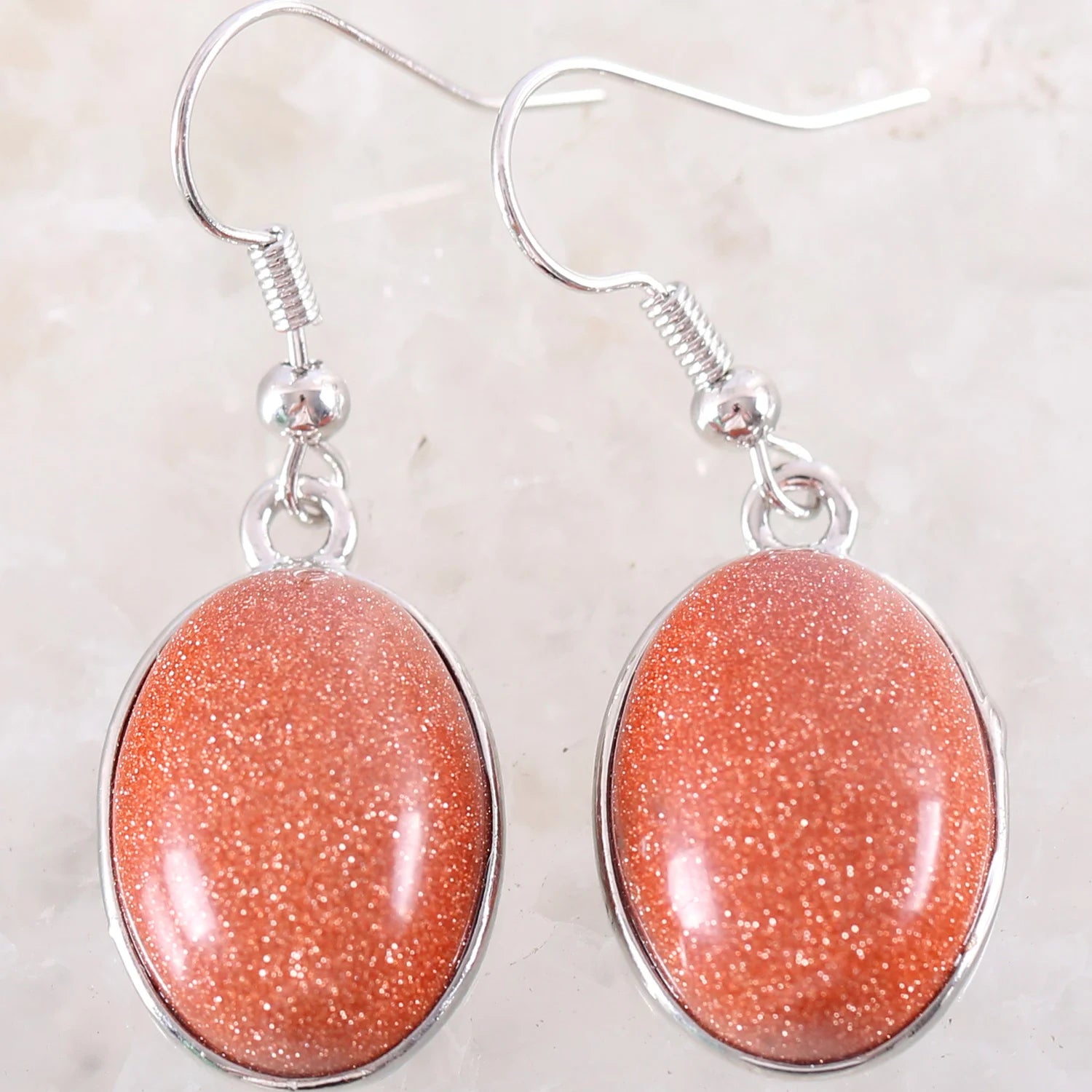 White Opal Lapis Cabochon Drop Earrings Jewelry