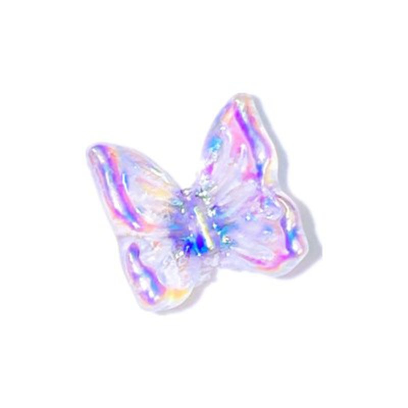 1Pcs INS Little Butterfly Stud Tragus Earring For Women Acrylic Rainbow Titanium Steel Screw Piercing Mid Low Helix Earring