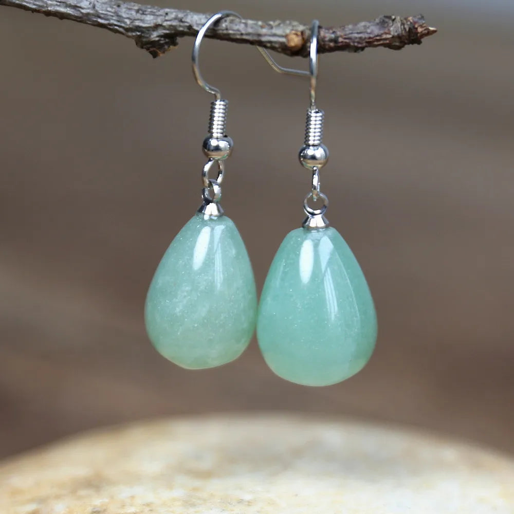 Lapis Lazuli Natural Stone Earrings for Women Fancy Drop Earring Elegant Dangle Earrings Bold Jewelry Dropship Gifts - Charlie Dolly