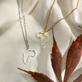 Stainless Steel Necklaces Hollow Africa Map Dainty Motherland Map Choker Clavicle Chain Necklaces For Women Jewelry Girls Gifts - Charlie Dolly