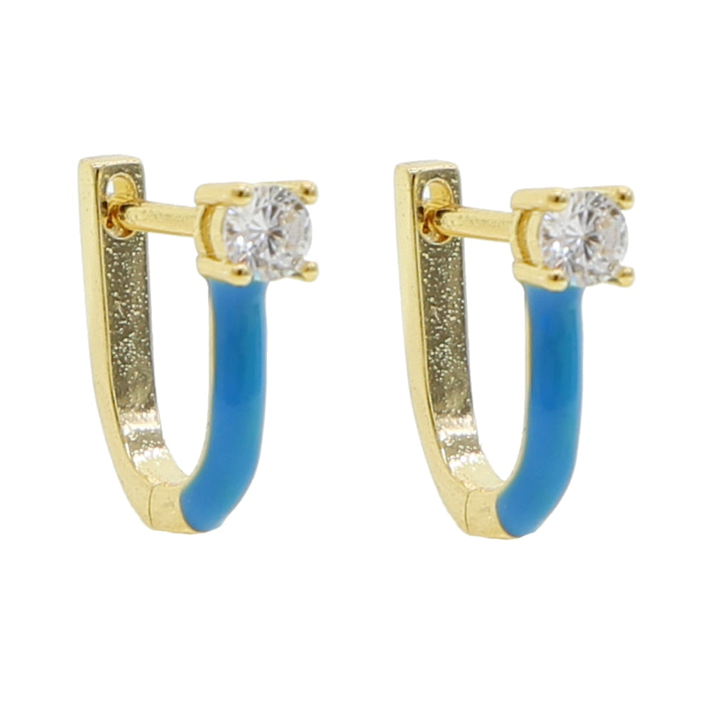 2020 summer hot selling no piercing Neon enamel ear cuff clip on earring Colorful fashion women jewelry