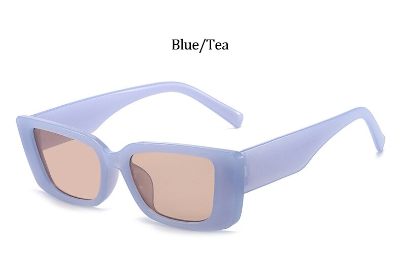 Vintage Small Pink Shades For Women Square Sunglasses 2021 Luxury Designer Rectangle Sun Glasses Female Nude Eyewear UV400