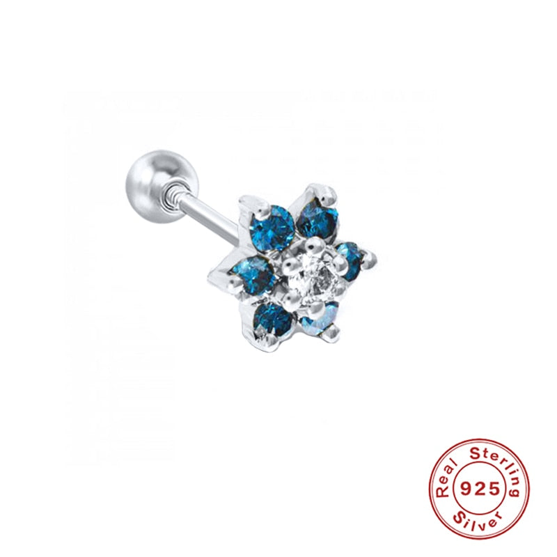 ROXI Small Crown Moon Star Lightning Constellation Stud Earrings for Women 925 Sterling Silver Piercing Earring Kolczyki Damskie