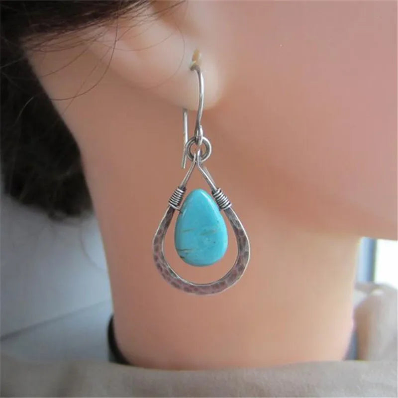 Green Enamel Coconut Leaf Pearl Drop Earrings Jewelry