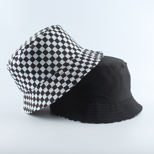 2021 New Fashion Korean Pink Cow Print Bucket Hat Women Reversible Fishing Cap Bob Chapeau Autumn Summer