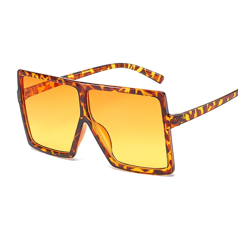 Oversized Shades Sunglasses Woman Pink Fashion Square Glasses Big Frame Sun Glasses Female Vintage Retro Unisex Oculos Feminino