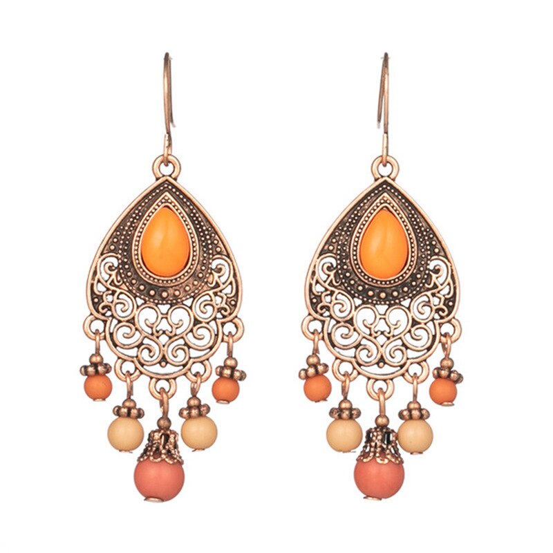 Exknl Big Long Drop Earrings for Women Geometric Bell Bohemian Cross Vintage Tassel Flower Earrings Fashion Jewelry Accessories