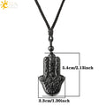 CSJA Obsidian Necklace Natural Stone Wolf Buddha Sculpture Tree of Life Animal Owl Men Necklaces Pendant Meditation Jewelry G644 - Charlie Dolly