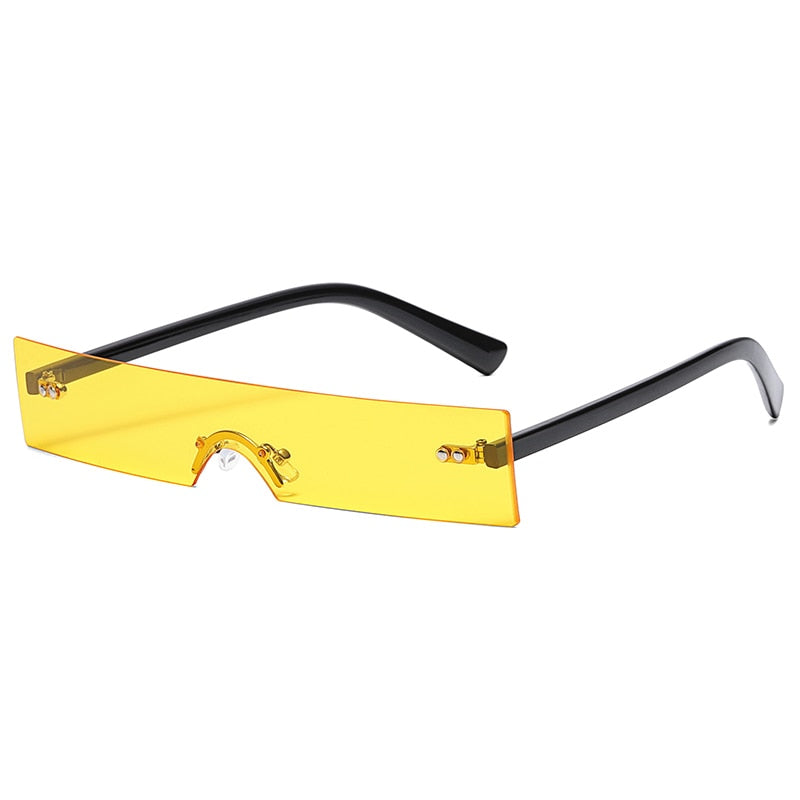 Small Rectangle Sunglasses Women Vintage Brand Designer Red Pink Lens Sun Glasses Personality Narrow Shades gafas de sol
