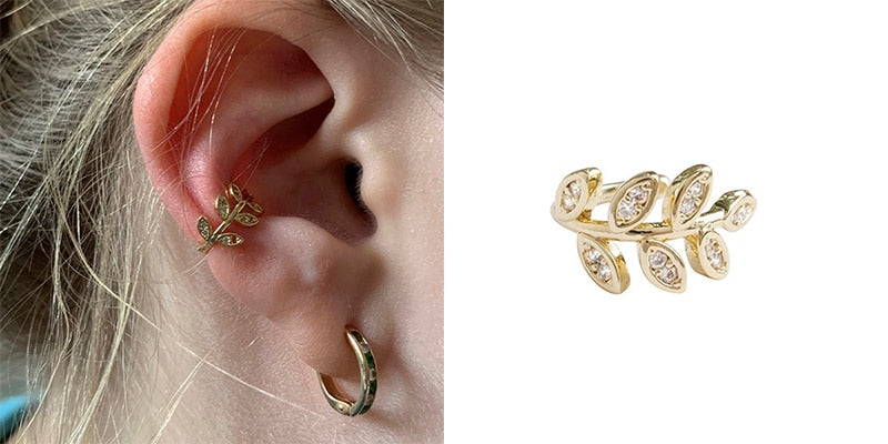 Korean Minimalist Pearl Ear Cuff Pearls Cross Clip Earrings Fake Piercing Ear cuff Women Clips Jewelry No Hole Ear Accessories