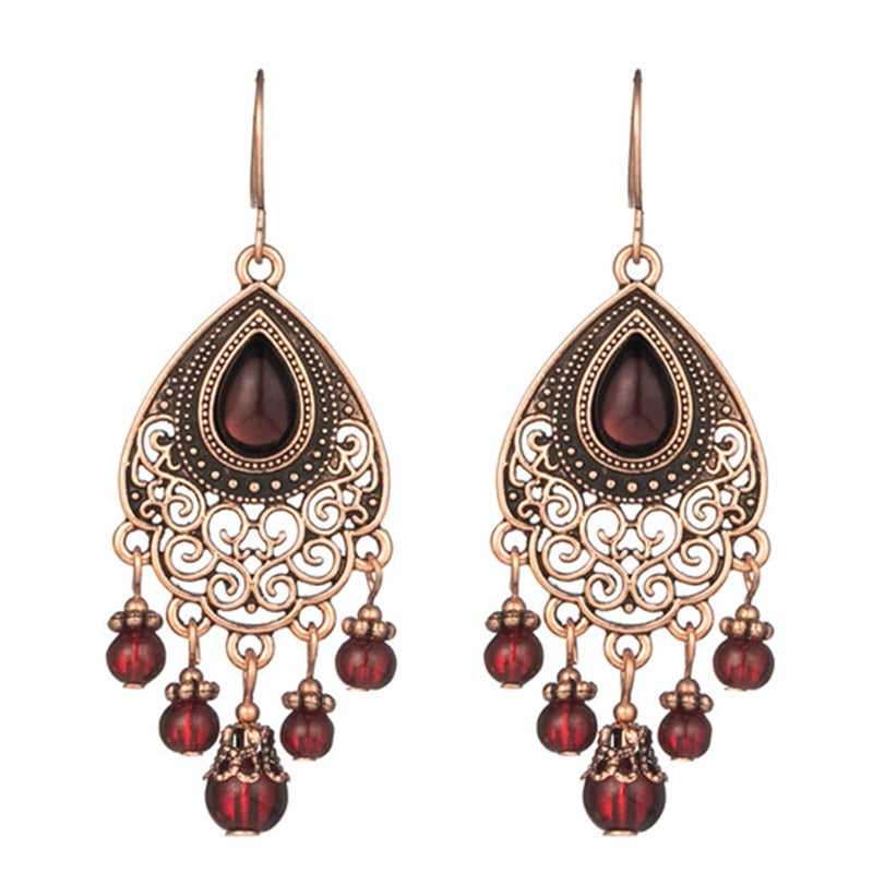 Exknl Big Long Drop Earrings for Women Geometric Bell Bohemian Cross Vintage Tassel Flower Earrings Fashion Jewelry Accessories