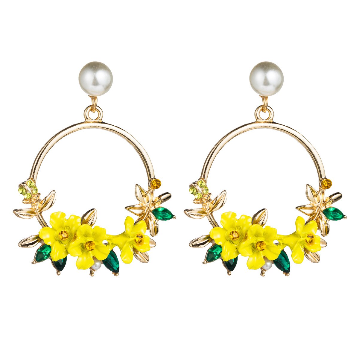Fashion Boho Earrings For Women Colorful Style Sweet Flower Earrings Jewelry Spring Summer Floral Beaded Earrings Accessories