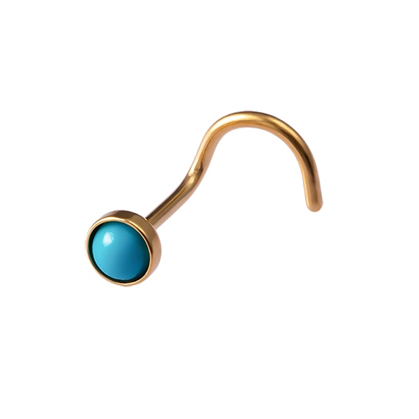 1PCS Fashion Nose Piercing rings 20G Steel Bar Nostril Nose Septum 5-Shape Screws Nose Studs Delicate Piercing Jewelry In Nose