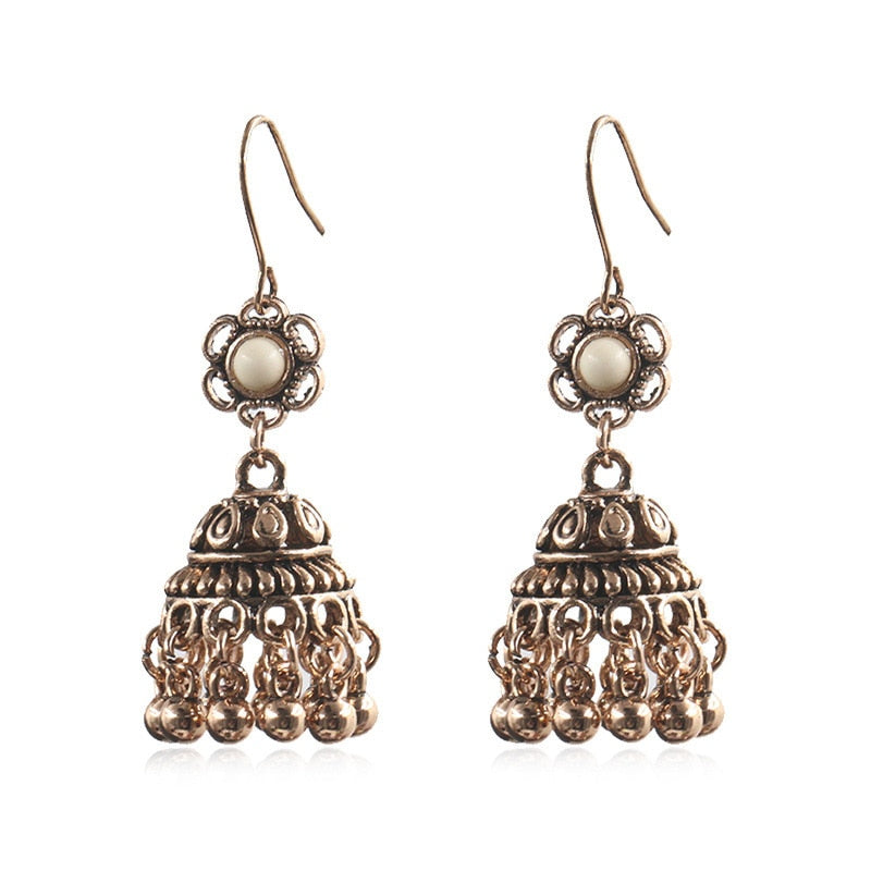 Exknl Big Long Drop Earrings for Women Geometric Bell Bohemian Cross Vintage Tassel Flower Earrings Fashion Jewelry Accessories