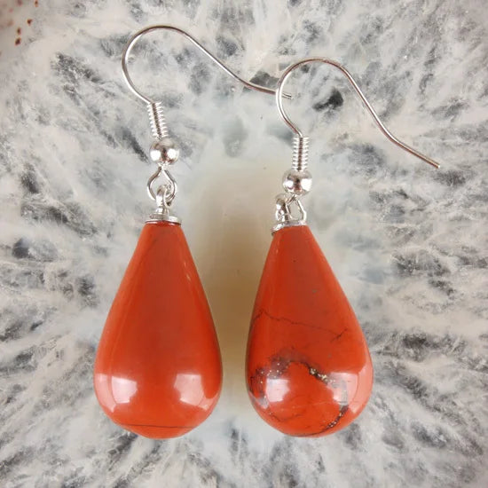 Obsidian Rose Quartz Teardrop Healing Earrings Jewelry