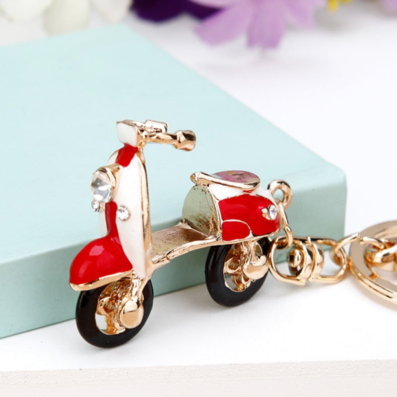 XDPQQ Hot-selling Small Commodity Car Hair Keychain Metal Korean Female Bag Pendant Keychain Ring
