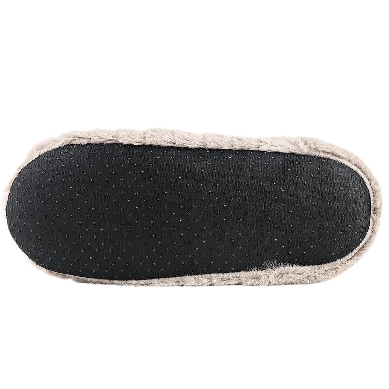 Women Fur Slippers Winter Butterfly Knot Plush Warm Indoor Slippers house Home sock slippers with Soles Antiskid boots slippers