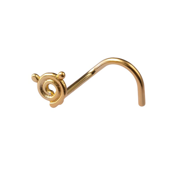 1PCS Fashion Nose Piercing rings 20G Steel Bar Nostril Nose Septum 5-Shape Screws Nose Studs Delicate Piercing Jewelry In Nose