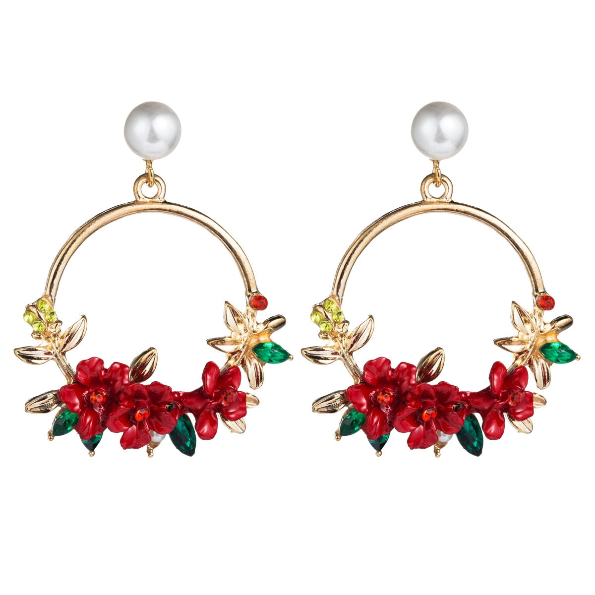 Fashion Boho Earrings For Women Colorful Style Sweet Flower Earrings Jewelry Spring Summer Floral Beaded Earrings Accessories