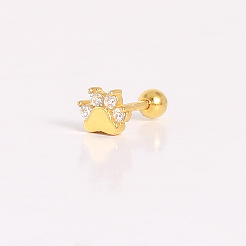 ROXI Flower Lightning Butterfly Cross Symbol Crown Eye Stud Earrings for Women Piercing Earrings Silver 925 Jewelry Pendientes