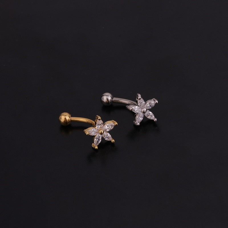 1Pc 1.6x8mm Eyebrow Daith Snug Ring Piercing Curved Barbell Tragus Forward Helix Piercings for Women Men Rook Earrings Piercing