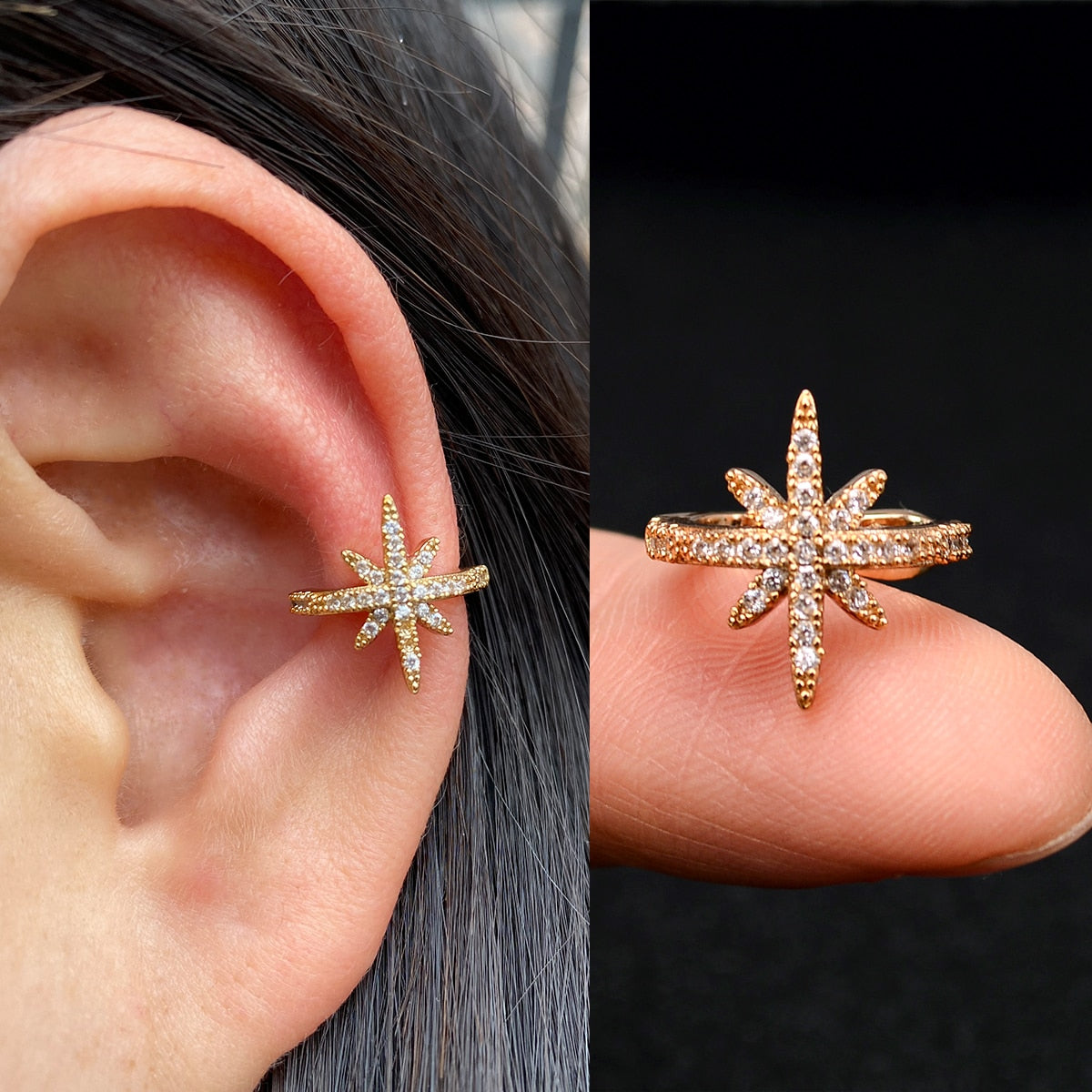 1Pcs Hot Sale Cute Metal Leaf Earcuff Clips On Earring for Women Girls No Fake Piercing Cartilage Earrings Ear Ring Without Hole