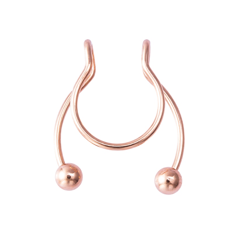 Fake Nose Ring Non Piercing Horseshoe Septum Piercing Magnetic Hoop Stainless Steel Reusable Magnet Punk for Women Jewelry Gifts