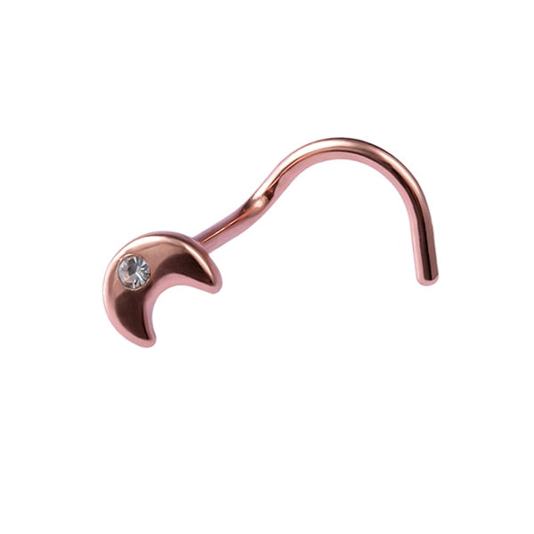 1PCS Fashion Nose Piercing rings 20G Steel Bar Nostril Nose Septum 5-Shape Screws Nose Studs Delicate Piercing Jewelry In Nose