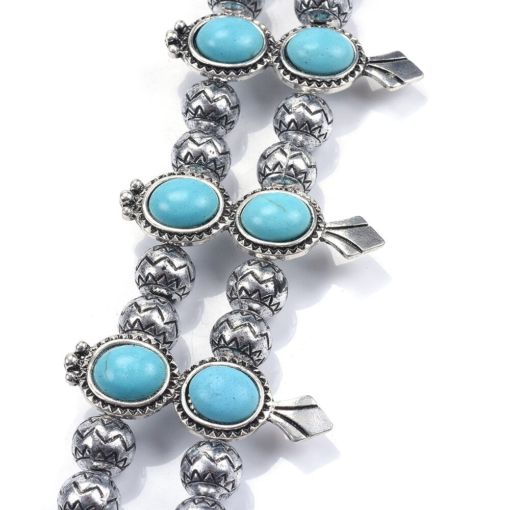 Indian Vintage Statement Choker Necklace Women Native American Jewelry Boho Tribal Moon Pendants Collar Necklace