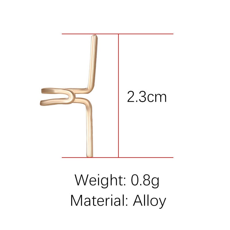 Simple Geometric Ear Cuff No Piercing Cartilage Clip Earring for Women Punk Vintage Butterfly Jewelry Party Accessories 1 PC
