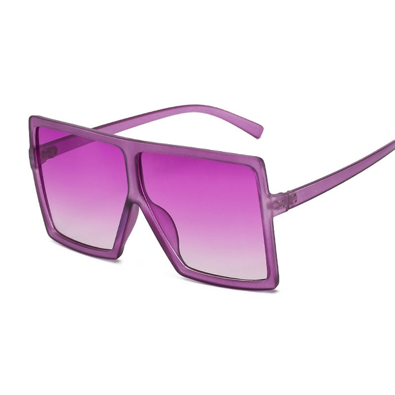 Oversized Shades Sunglasses Woman Pink Fashion Square Glasses Big Frame Sun Glasses Female Vintage Retro Unisex Oculos Feminino