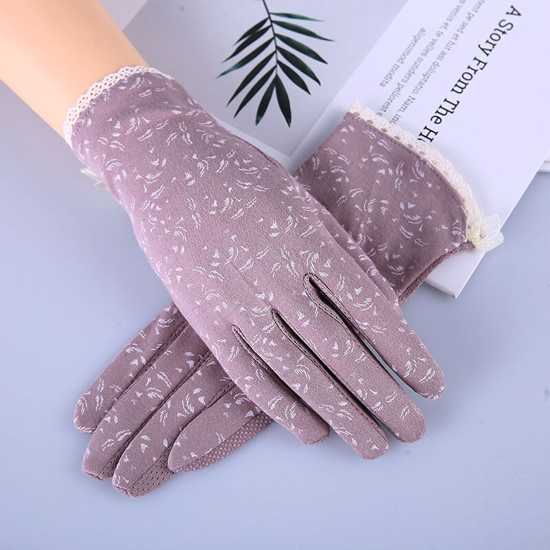 Women Sunscreen Stretch Gloves Summer Spring Lady Touch Screen Anti Uv Slip Resistant Driving Glove Breathable Guantes Pink