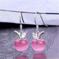 1 Pair Women Classic Cute Apple Shape Opal Ear Hook Earrings Fashion Jewelry Gifts - Charlie Dolly