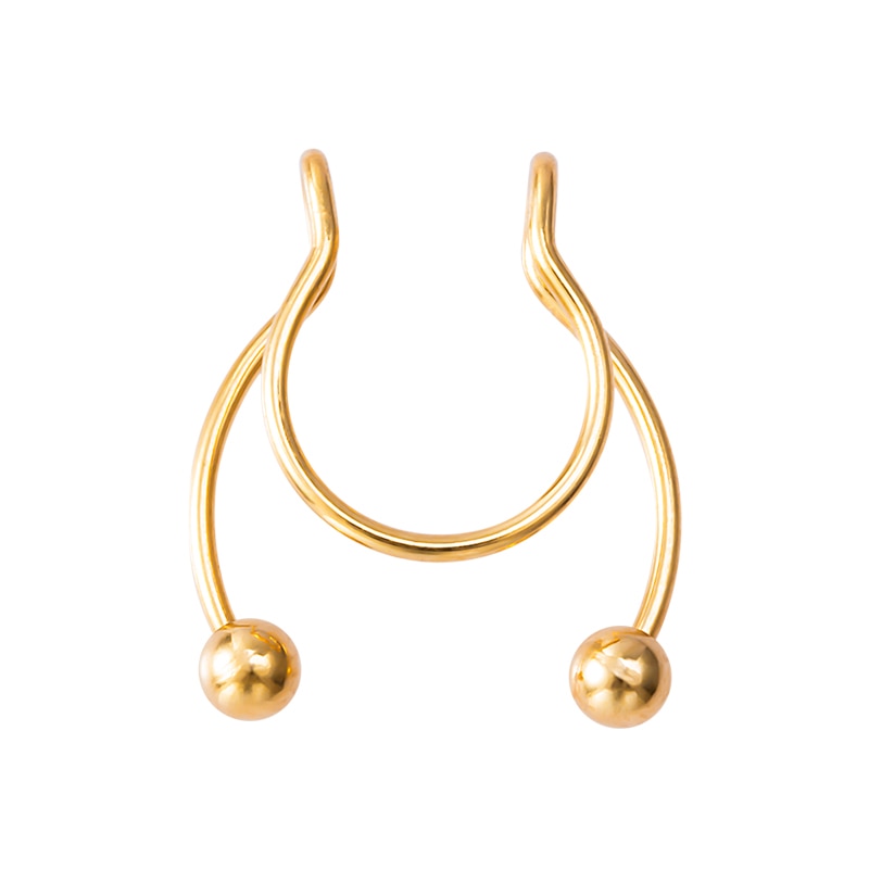 1-5pcs New Fake Nose Piercing Fake Nose Ring Hoop Septum Rings Surgical Steel Colorful Fake Piercing Nose Piercings Jewelry 20G