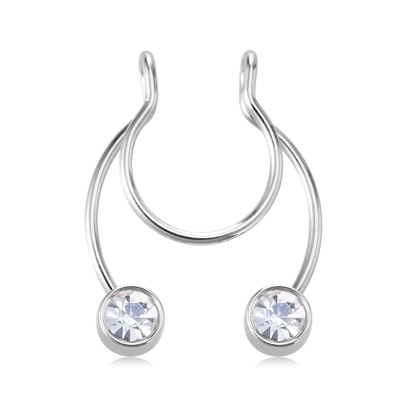 1-5pcs New Fake Nose Piercing Fake Nose Ring Hoop Septum Rings Surgical Steel Colorful Fake Piercing Nose Piercings Jewelry 20G
