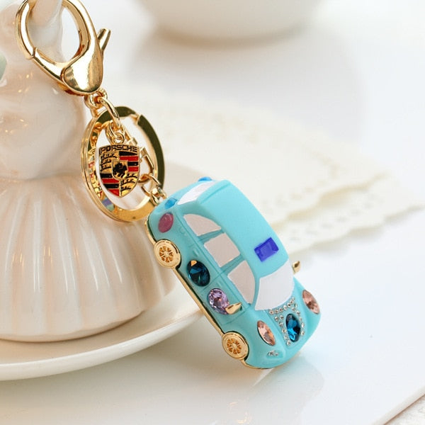 XDPQQ Hot-selling Small Commodity Car Hair Keychain Metal Korean Female Bag Pendant Keychain Ring