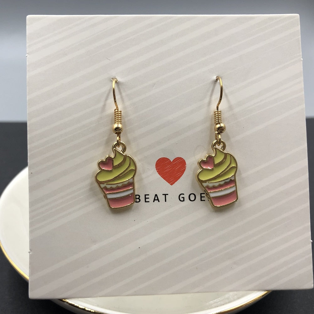 Fashion Creative Simulation Ice cream earrings Cute Handmade Earrings Womens Jewelry