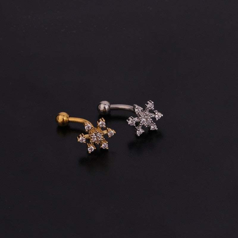 1Pc 1.6x8mm Eyebrow Daith Snug Ring Piercing Curved Barbell Tragus Forward Helix Piercings for Women Men Rook Earrings Piercing