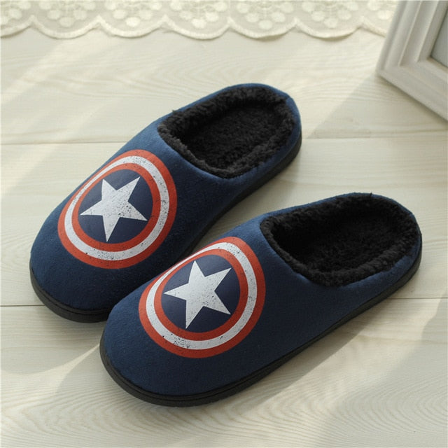 Home Slippers Women Lovers Men Plus Size 45 Fur Slippers Flock Short Plush Warm Funny Slippers Indoor Winter shoes