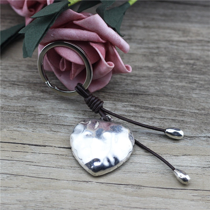 Anslow Brand Fashion Jewelry Classic Large Pendant Ocean Heart Keychain Key Rings For Lady Door Car Bag AccessoriesL LOW0015KY